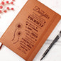 To My Daughter, Graphic Leather Journal | Love Mom | 230810