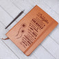 To My Daughter, Graphic Leather Journal | Love Mom | 230810