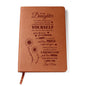 To My Daughter, Graphic Leather Journal | Love Mom | 230810