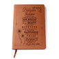 To My Daughter, Graphic Leather Journal | Love Mom | 230811