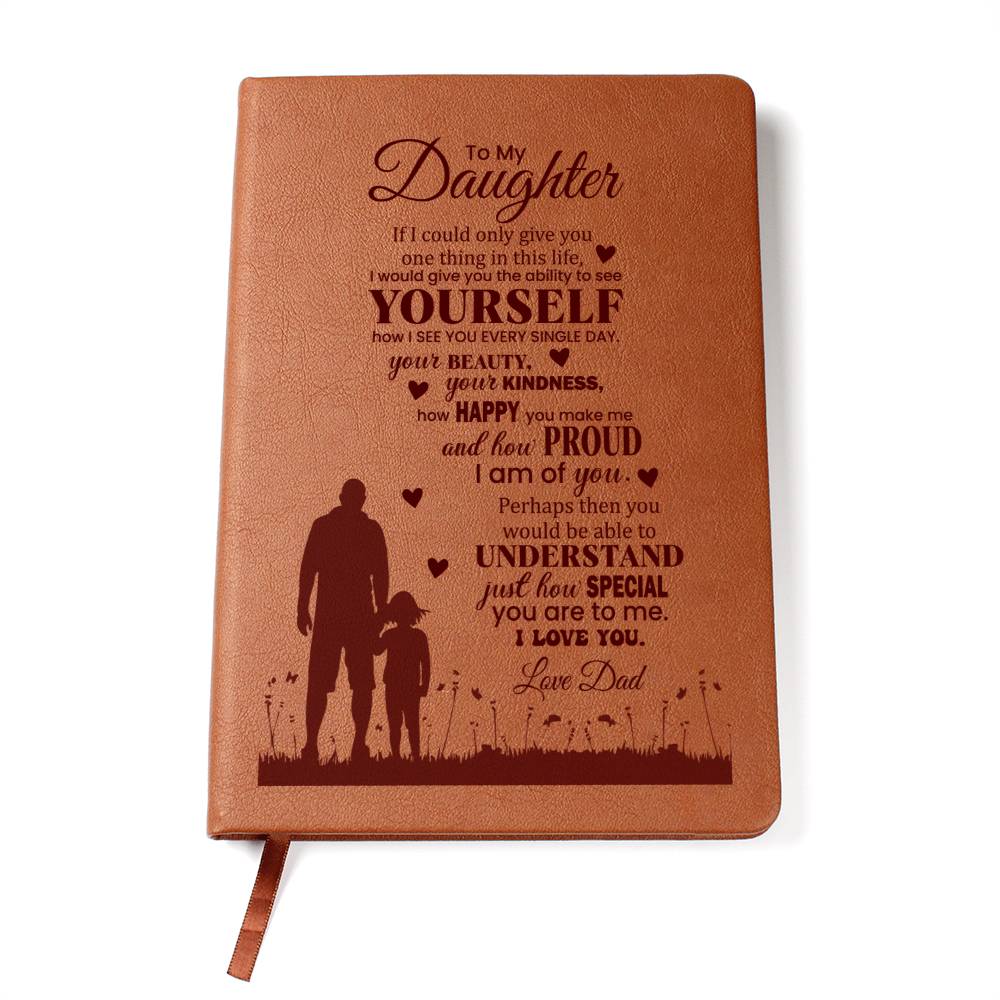 Dad to daughter leather 2024 journal