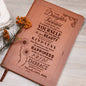 To My Daughter, Graphic Leather Journal | Love Mom | 230811