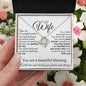 To My Wife | You Are a Wonderful Partner | Love Knot Necklace | WC231012