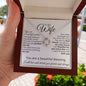To My Wife | You Are a Wonderful Partner | Love Knot Necklace | WC231012