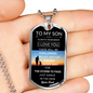 To My Son Luxury Dog Tag
