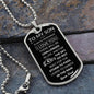 To My Son Select Dog Tag