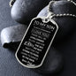 To My Son Select Dog Tag