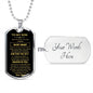 To My Son | Dog Tag | Love Dad