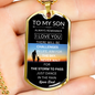 To My Son Luxury Dog Tag