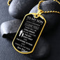 To My Son I Love You Dog Tag