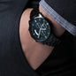 To My Son | Engraved Design Black Chronograph Watch