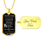 To My Son I Love You Dog Tag
