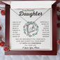 To My Beautiful Daughter | Forever Love Necklace | Wreath | WC