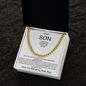 To My Son Cuban Link Chain