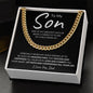 To My Son | I Love You, Dad | Cuban Link Chain | BC