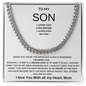 To My Son Cuban Link Chain