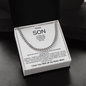 To My Son Cuban Link Chain