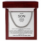 To My Son Cuban Link Chain