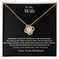 To My Wife | I Live For You | Love Knot Necklace | BC 23115