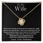 To My Wife | There Are No Words | Love Knot Necklace | BC2334