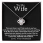 To My Wife | There Are Times | Love Knot Necklace | BC2334