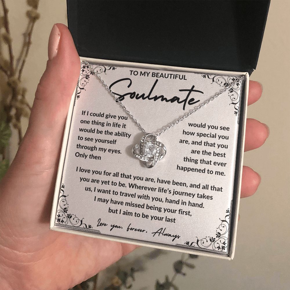 To My Beautiful Soulmate | Love Knot Necklace | WC2324