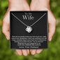 To My Wife | There Are No Words | Love Knot Necklace | BC2334