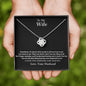 To My Wife | I Live For You | Love Knot Necklace | BC 23115
