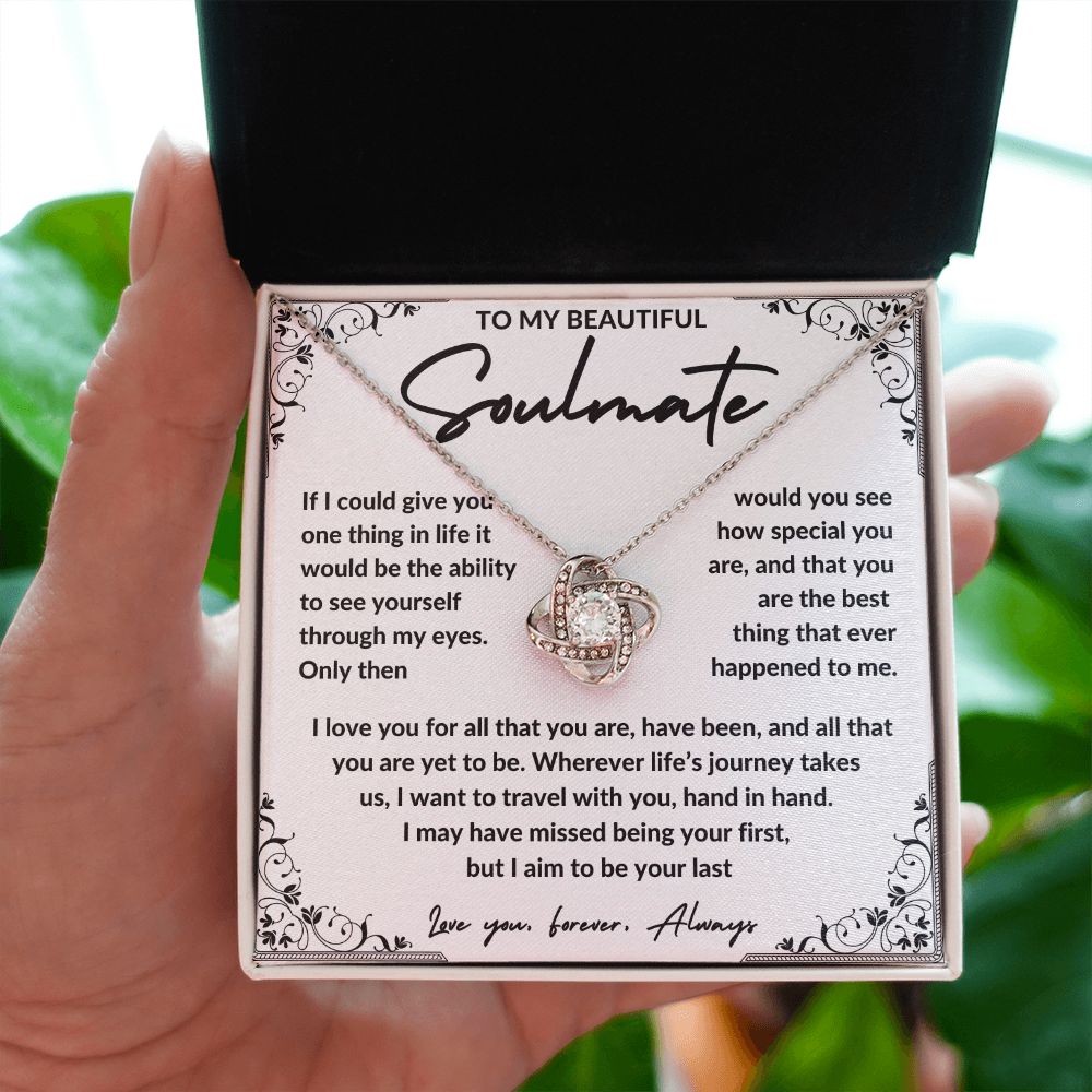 To My Beautiful Soulmate | Love Knot Necklace | WC2324