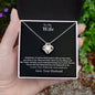 To My Wife | I Live For You | Love Knot Necklace | BC 23115