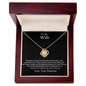 To My Wife | I Live For You | Love Knot Necklace | BC 23115