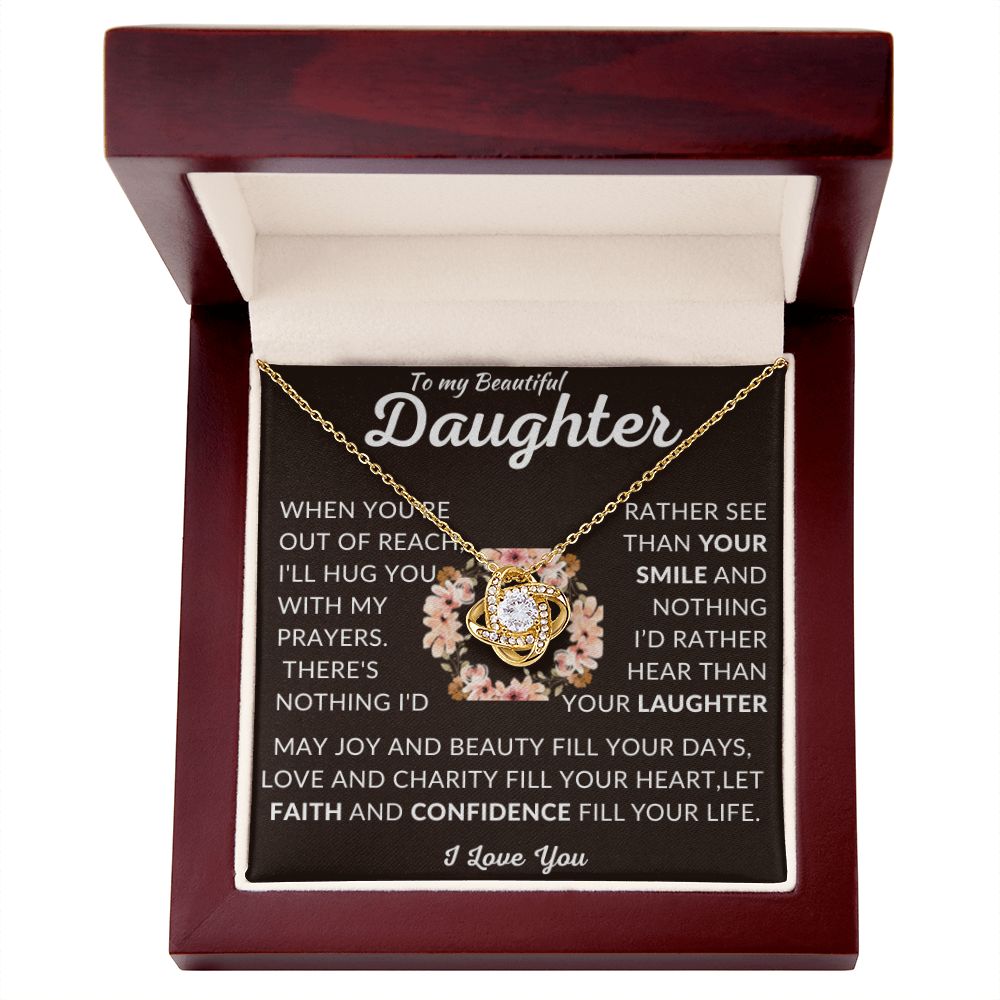 To My Beautiful Daughter | Love Knot Necklace | Out of Reach