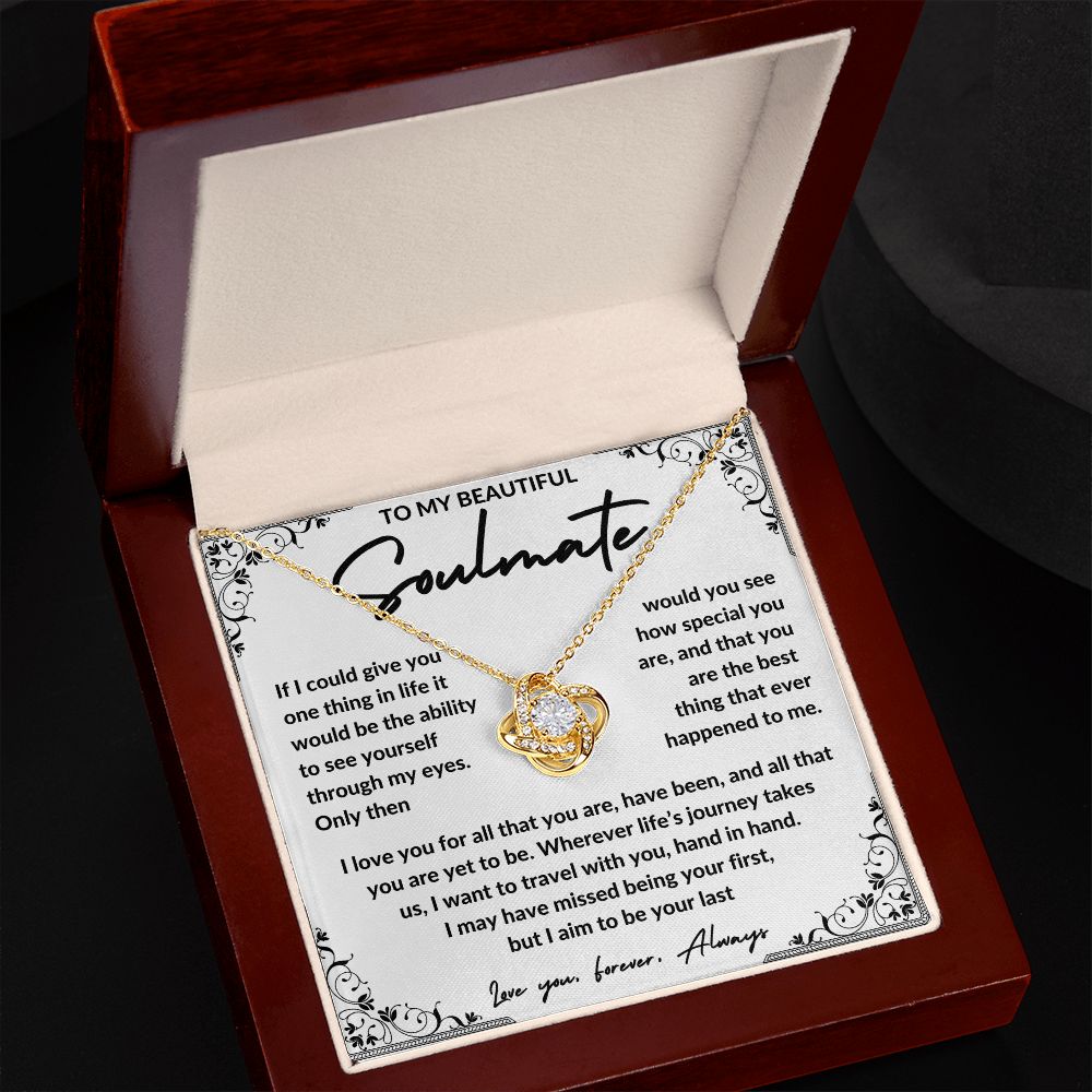 To My Beautiful Soulmate | Love Knot Necklace | WC2324