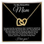 To My Beautiful Mom | Interlocking Hearts Necklace | BC23215