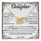 To My Daughter | Never Forget That I Love You | Interlocking Hearts Necklace | WC23215