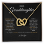 To My Dear Granddaughter, Interlocking Hearts Necklace