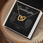 To My Dear Granddaughter, Interlocking Hearts Necklace