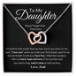 To My Daughter | Love Dad | Interlocking Hearts | BC