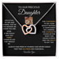 TO OUR PRECIOUS DAUGHTER INTERLOCKING HEARTS