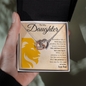 To My Daughter | Interlocking Hearts | Love Dad | Lion Silouette