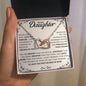 To My Daughter | Never Forget That I Love You | Interlocking Hearts Necklace | WC23215