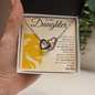 To My Daughter | Interlocking Hearts | Love Dad | Lion Silouette