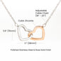 To My Daughter | I Love You | Interlocking Hearts Necklace