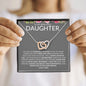 To My Beautiful Daughter, Love Dad | Interlocking Hearts