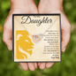 To My Daughter | Interlocking Hearts | Love Dad | Lion Silouette