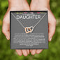 To My Beautiful Daughter, Love Dad | Interlocking Hearts