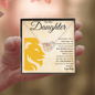 To My Daughter | Interlocking Hearts | Love Dad | Lion Silouette
