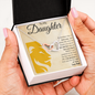 To My Daughter | Interlocking Hearts | Love Dad | Lion Silouette