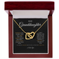 To My Dear Granddaughter, Interlocking Hearts Necklace