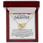 To My Beautiful Daughter | Love Mom | Interlocking Hearts